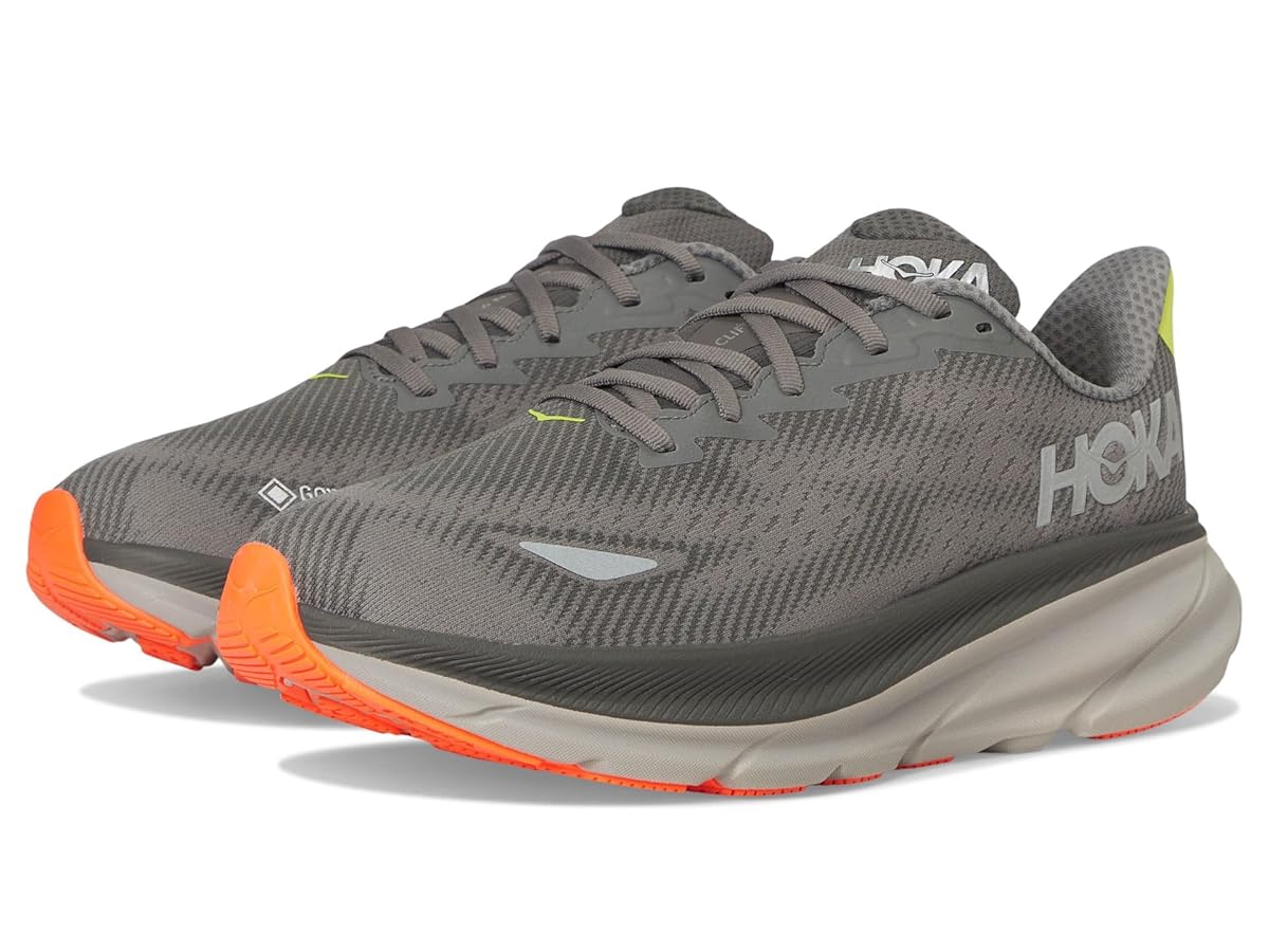 Amazon.com | Hoka Men's Clifton 9 GTX® Asphalt Grey/Gravel 9